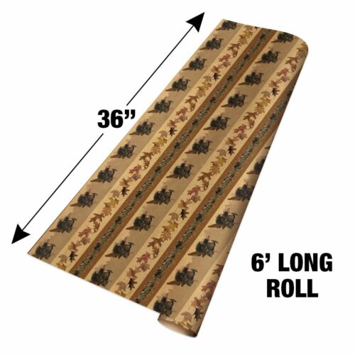 Fall Turkeys Thanksgiving Oak Leaves Premium Kraft Roll Gift Wrap Wrapping Paper - Picture 4 of 4