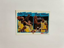 1991-92 NBA Hoops Basketball #312 League Leaders Assists Stockton & Magic