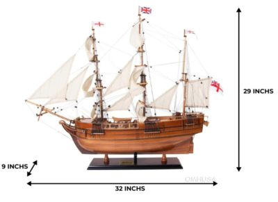 HMS Beagle Charles Darwin's Voyage Wooden Model 32