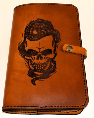 Leather A5 Journal Cover 100% Real Leather Two Pen Slots Two Card Pockets