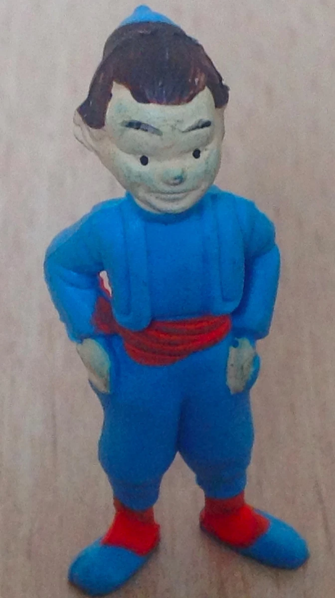 FIGURINE PVC BELVISON ESSO TINTIN KUIFJE HERGE 1973 LE LAC AU REQUIN NIKO NIKOS