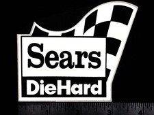Sears Diehard - Original Vintage 1960s 70s Racing Decalsticker