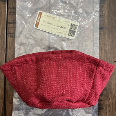 Longaberger Basket PAPRIKA Coaster Dish ACO Fabric Liner RETIRED MADE USA