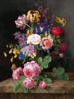 Flowers in a Vase still life Oil Painting Giclee Art Printed on canvas L2105