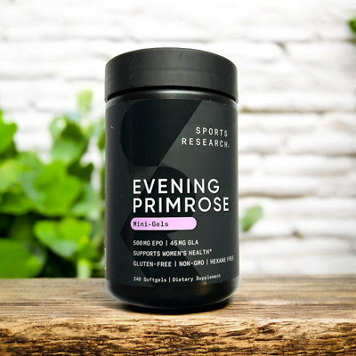 Evening Primrose Oil 500mg Cold-Pressed Non-GMO Gluten & Soy Free - 240 Softgels