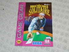 Sega Game Gear Poker Face Paul's Solitaire Instruction Manual ONLY