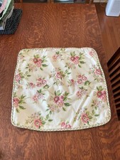 green/pink floral pillows cover 17" by 17"