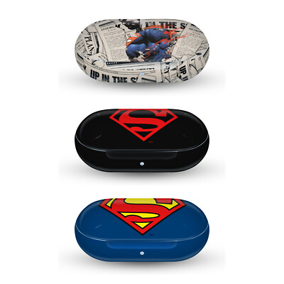OFFICIAL SUPERMAN DC COMICS COMIC ART AND LOGOS VINYL SKIN FOR SAMSUNG BUDS