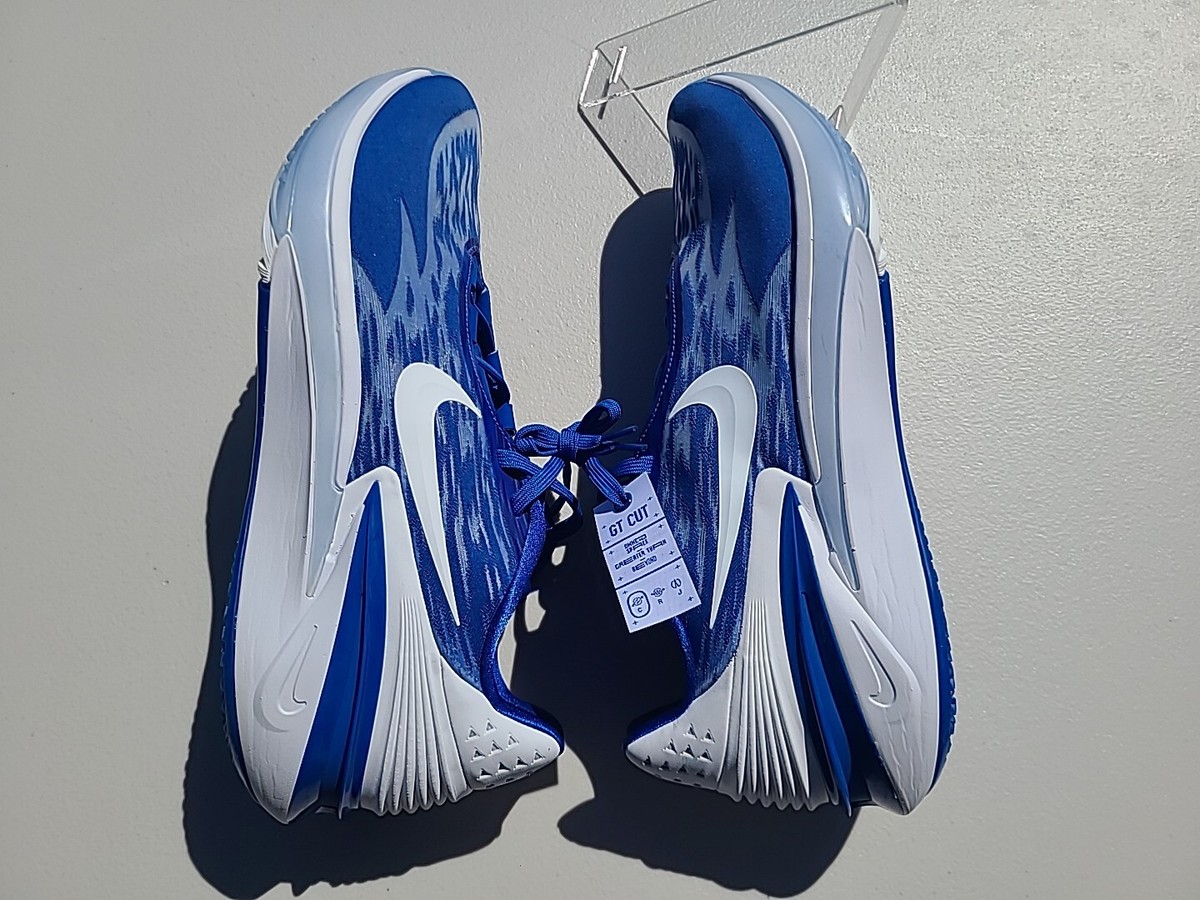Men's 18 Nike Air Zoom GT Cut 2 Royal Blue White Basketball Shoes