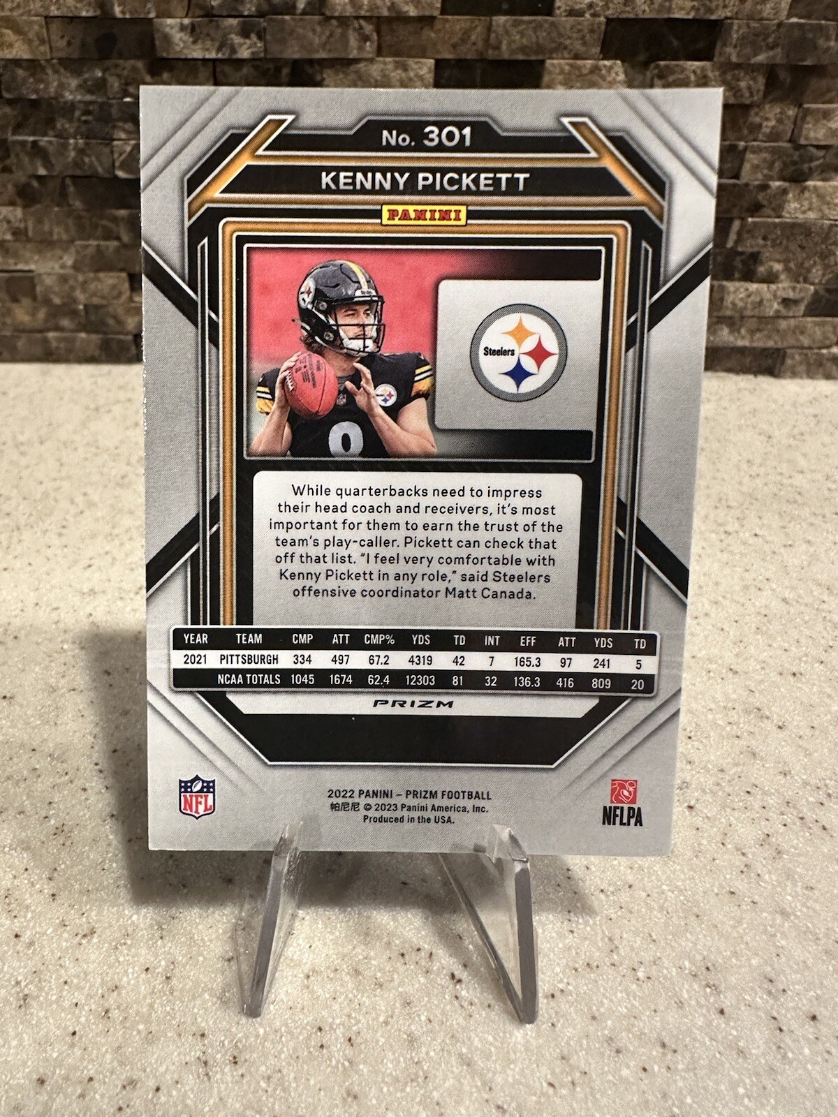 2022 Prizm Kenny Pickett Green Prizm Rookie Card RC 301 Steelers eBay
