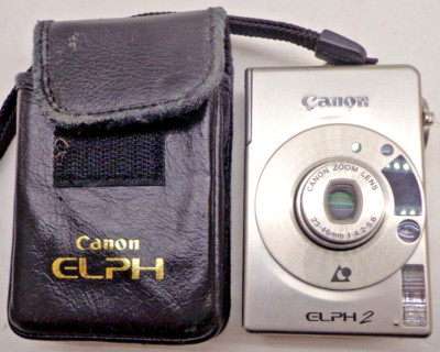 Working Canon ELPH 2 Point & Shoot Film Camera + Case - FREE SHIPPING!!!
