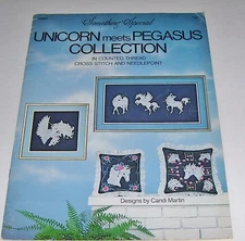 SOMETHING SPECIAL COUNTED CROSS STITCH PATTERN BOOKLE UNICORN MEETS PEGASUS 1982