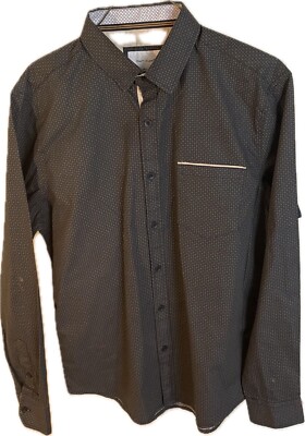 Craft & Flow Mens Shirt Size Size 38  Long Sleeve Dress Brown Design