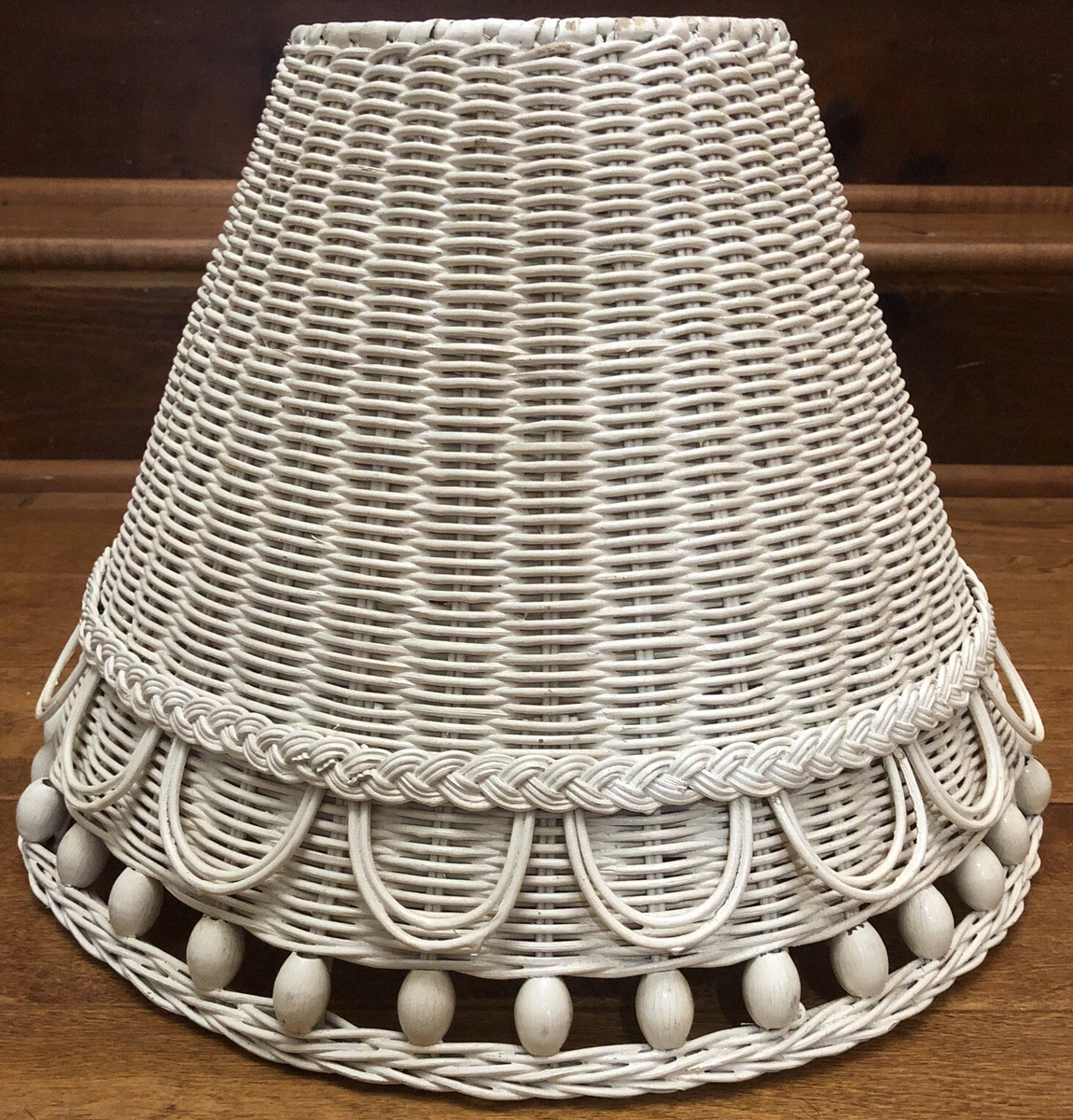Vintage wicker cheap lamp shade