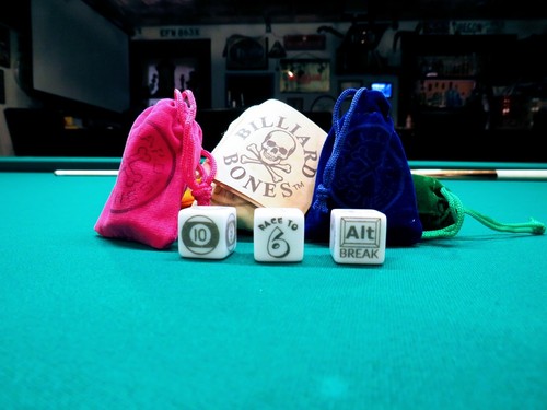 BILLIARD BONES™ – FREE SHIPPING Billiards Dice Game accessory for pool cue case - Picture 7 of 10