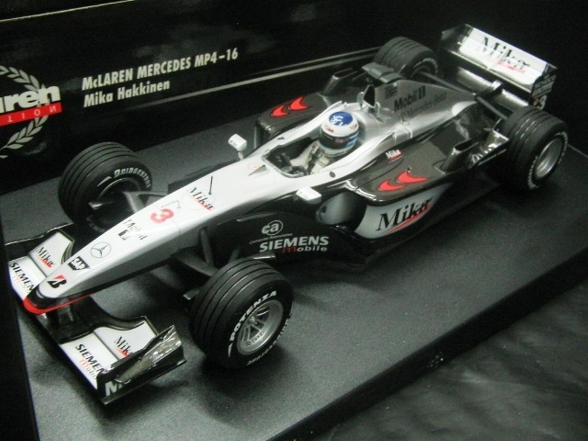 WOW EXTREMELY RARE McLaren MP4/16 Hakkinen British GP 2001 1:18
