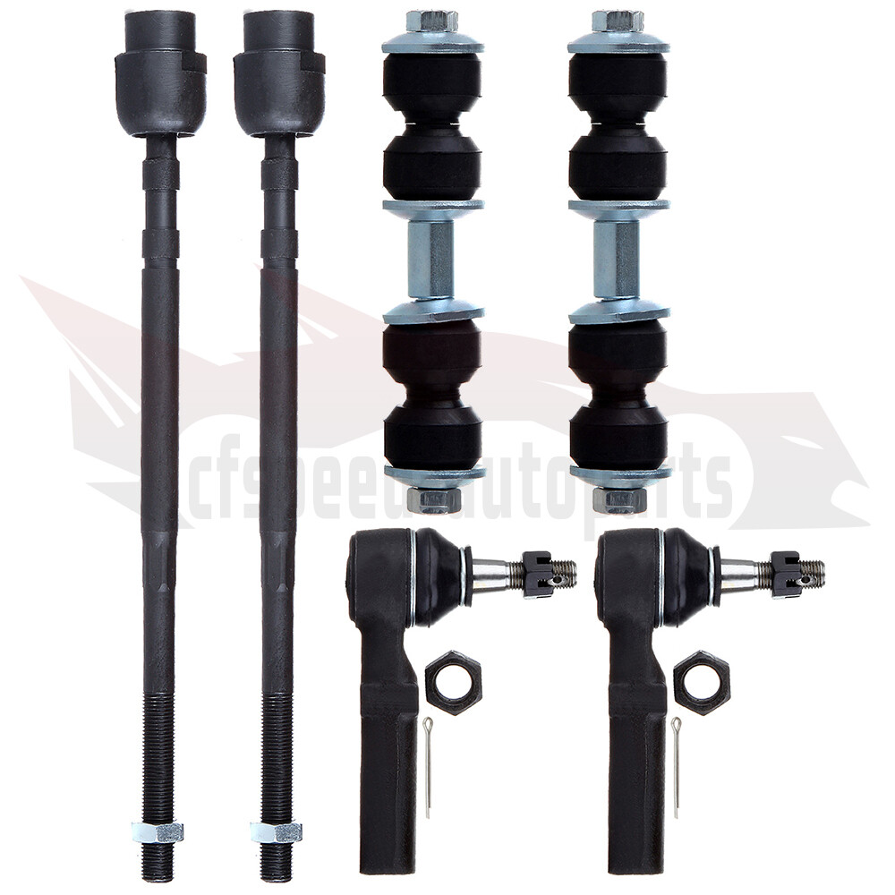 6 Front Tie Rods Sway Bar Links Kit for 2000-2013 Chevy Impala