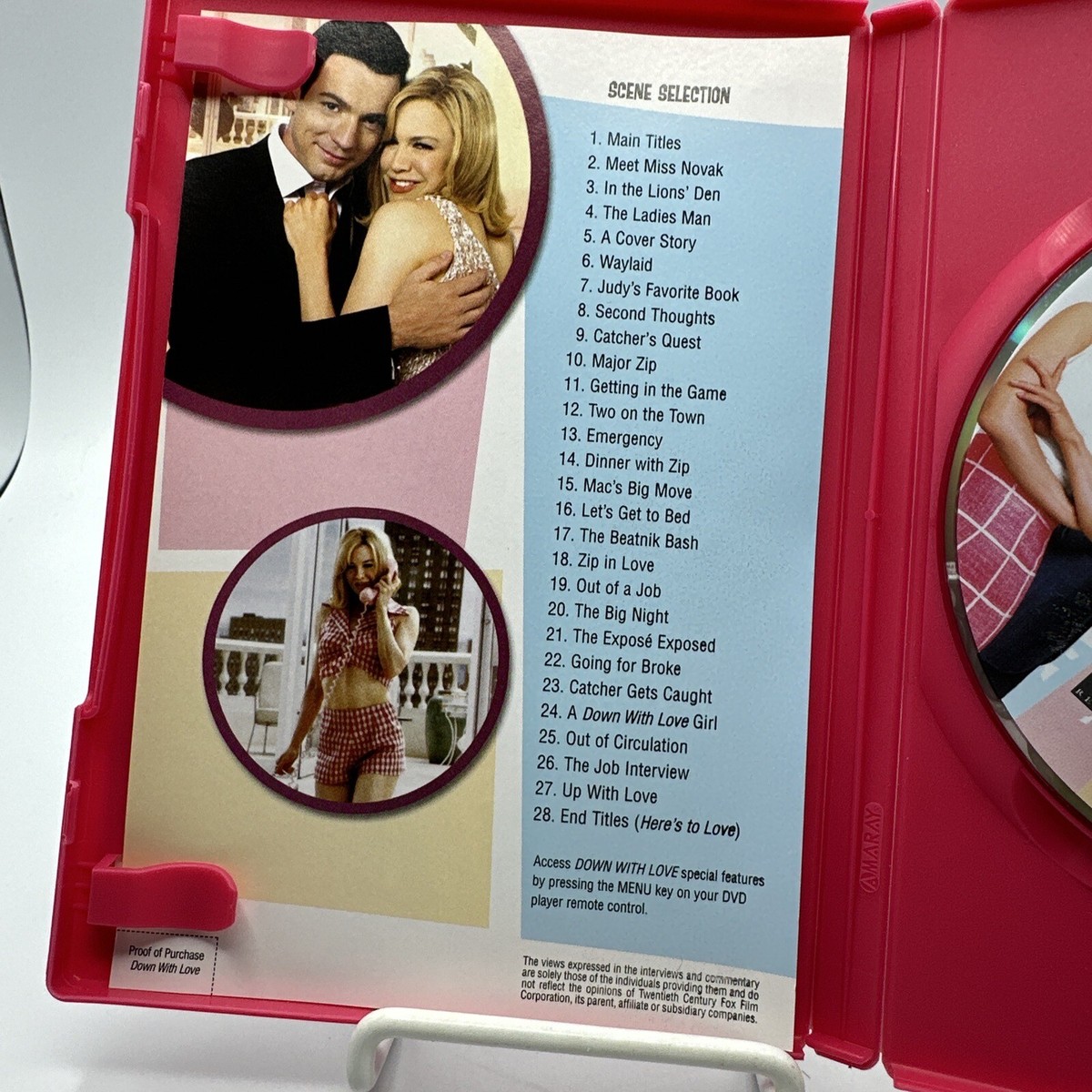 Down With Love (DVD, 2003, Widescreen) Renee Zellweger, Ewan