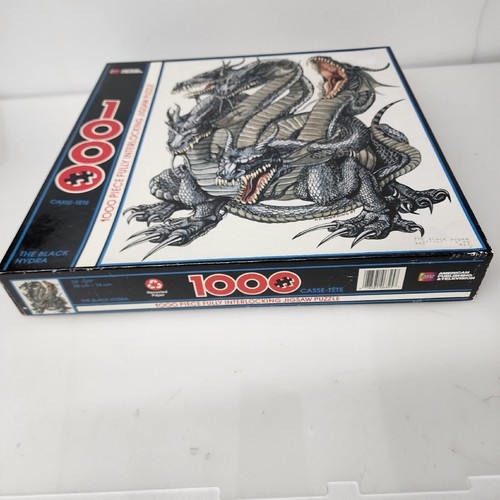 Vintage Fantasy Dungeons and Dragons Style Jigsaw Puzzle Black Hydra 1993 New - Picture 3 of 11