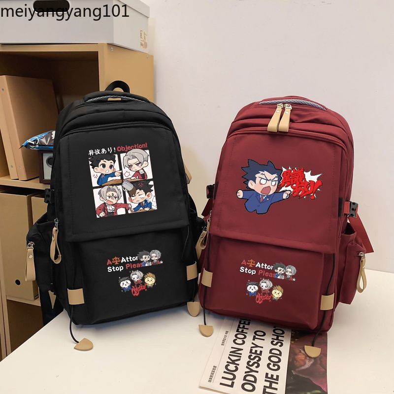 Ace Attorney Cosplay Backpack Bags Bookbag Travel Bag Knapsack