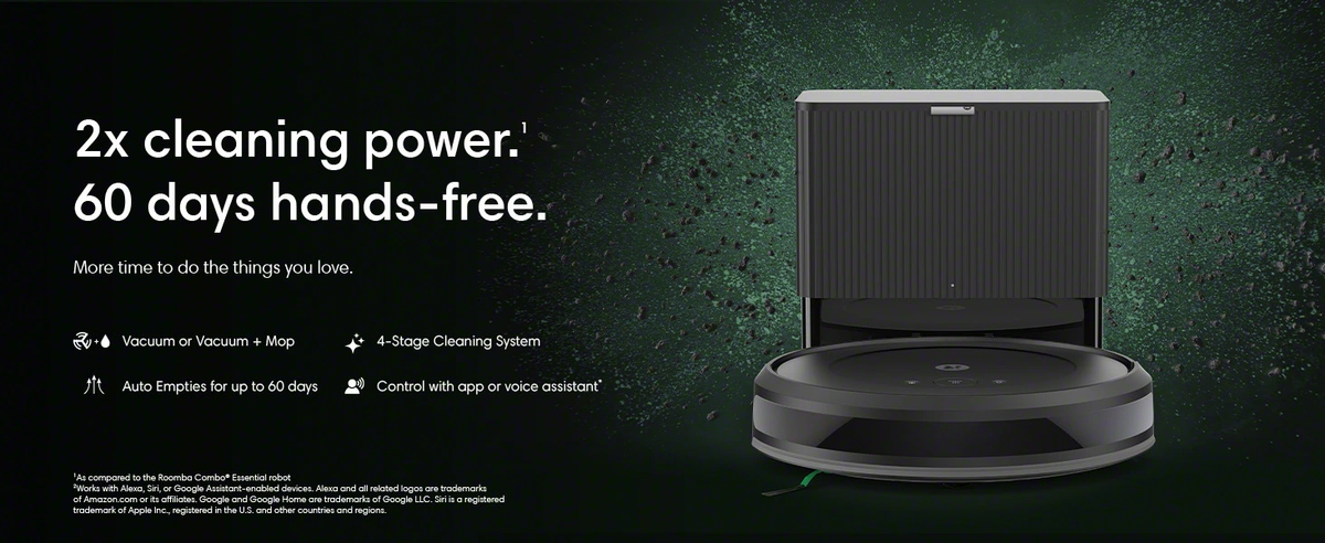 iRobot Roomba Combo 2 Essential Vacuum Cleaning Robot + MOP with