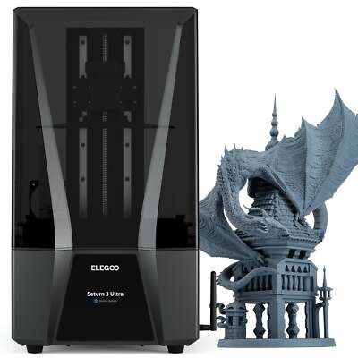 ELEGOO MSLA 3D Printer Saturn 3 Ultra-EB MSLA Resin 10'' 12K LCD Wi-Fi Transfer
