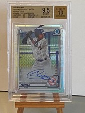 Everson Pereira 2020 Bowman Chrome Refractor Auto 87/499 BGS 9.5 10 Autograph
