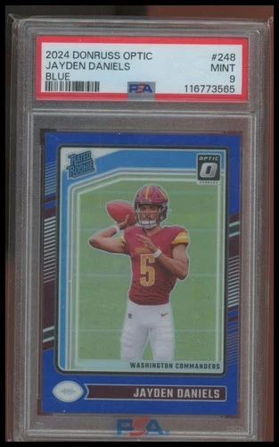 2024 Donruss Optic - Rated Rookie Jayden Daniels #248 Blue MINT PSA 9 /199