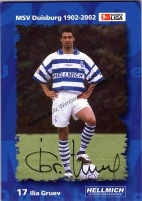 Original Autogramm Ilia Gruev MSV Duisburg /// Autograph signiert signed signee