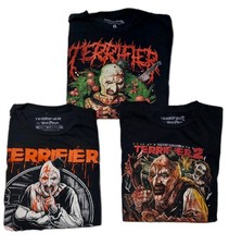 Terrifier T Shirt Lot Mens L Black Graphic Ho...