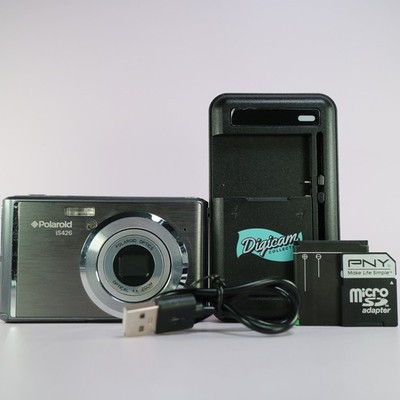 Polaroid Digital Camera iS426 16.0MP Silver Tested Full Working Set
