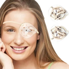 AMZVIO 2pcs Eye Shield After Cataract Surgery, Clear Patch Plastic 