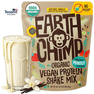 Organic Vegan Protein Powder - with Probiotics - Non GMO, Dairy Free, Non Whey,
