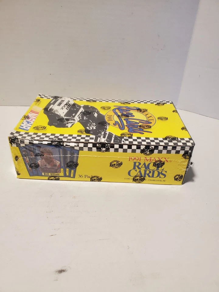 1991 MAXX Race Cards Nascar Wax Pack Box - 36 Packs Factory Sealed - Image 4 of 4