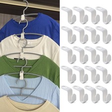 Clothes Hanger Connector Hooks, 64PCS Hanger Extender Clips,Cascading Hanger ...