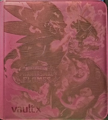 Pokemon Phantasmal Flames Vault X 12 Pocket Binder Mega Charizard EX Read Desc.