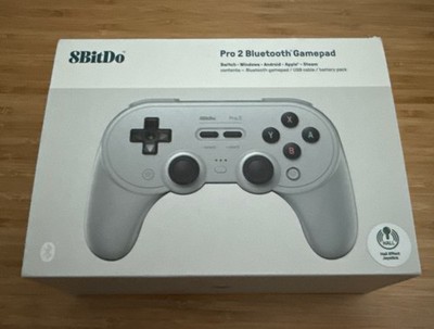 8BitDo Pro 2 80GL Bluetooth Controller with Hall Effect Joysticks - Grey