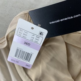 Wacoal Women Size 36D Bra 855225 Beige Brown Sheer Lace Underwire Stark Beauty