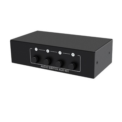AUX Audio Switcher 4 in 1 Out Stereo Audio  4X1 3,5 mm Aux L/R  Au7450