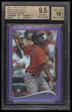 2014 TOPPS CHROME DEXTER FOWLER 74 MINT+ PURPLE REFRACTOR AUTOGRAPH 1/1 BGS 9.5