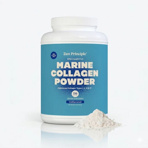 Marine Collagen Peptides Hydrolyzed. Wild-Caught Fish 3 lb. Type I-IV.