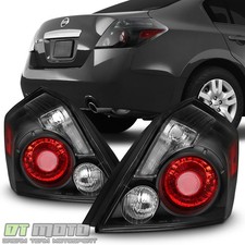 Black Housing Wsmoke Signal Lens For 2007-2012 Altima Sedan Tail Lights Lamps