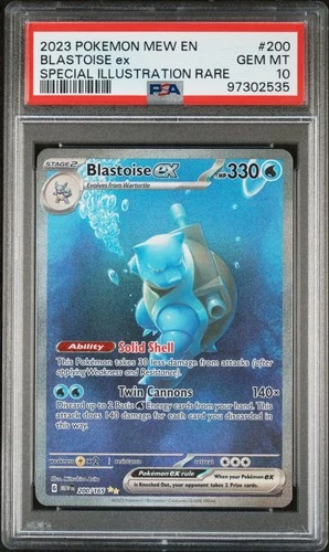 2023 Pokemon SV 151 EN Blastoise Ex Special Illustration Rare #200 PSA 10