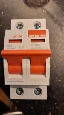 Contactum 100A main switch din rail mounted double pole 