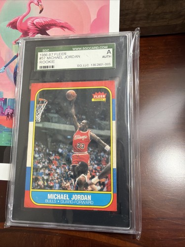 1986 Fleer Michael Jordan #57 SGC AUTHENTIC. REGRADE? Looks Nicer!