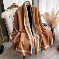 Warm Luxury Cashmere Scarf for Women   Plain Color Shawl, Wrap, Winter Foulard