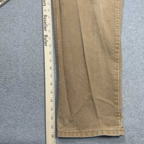 Carhartt Work Pants Mens 38x34 Brown Khaki Heavy Duty Canvas Twill Cotton - Bild 4 von 6