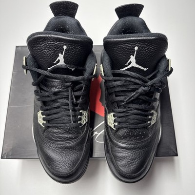 Air Jordan 4 Oreo Retro LS Size 9 Mens Black White Sneakers 2015