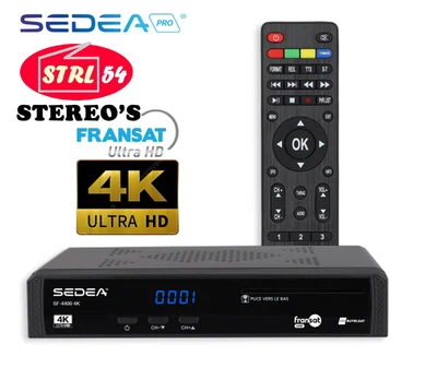 SEDEA SF-4400 4K UHD récepteur décodeur TNT par satellite avec carte FRANSAT PC7 - Photo 1/4