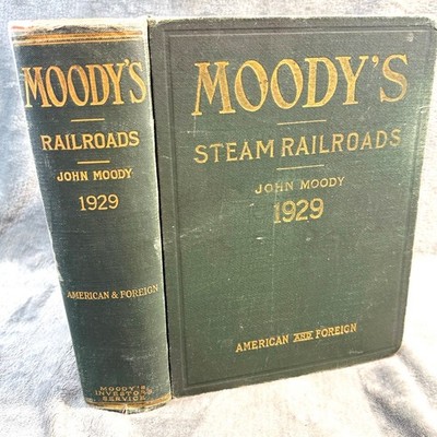 1929 Moody's Steam Railroads American Foreign Moody Investors Service Railroad